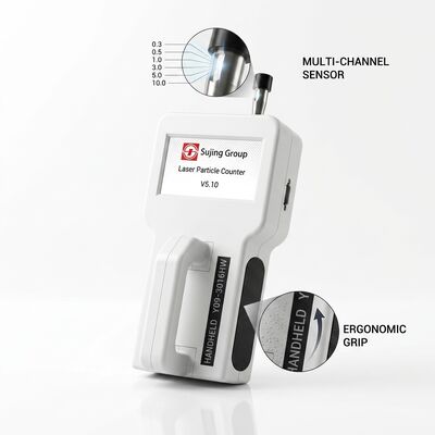 Harga yang bagus Penghitung Partikel Udara Enam Saluran Berkualitas Semikonduktor dengan 316L Electropolished Stainless Steel untuk Wafer Fab Cleanroom Monitoring on line